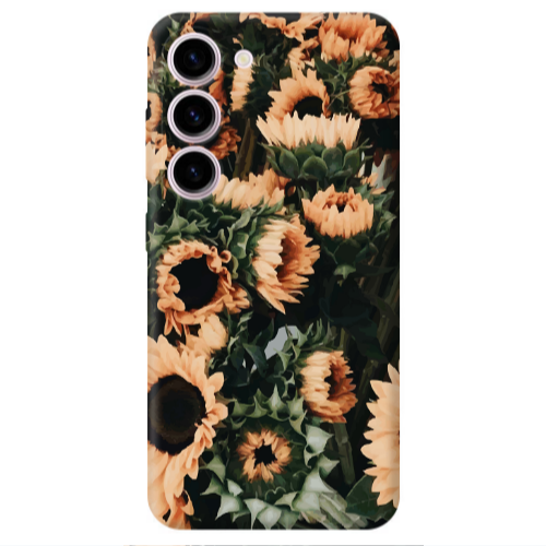 Samsung S23 Sunflowers Transparent Silicone TPU Θήκη