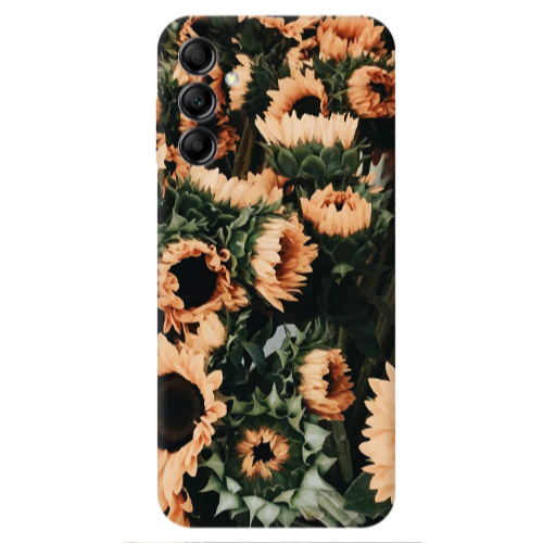 Samsung A14 5G Sunflowers Transparent Silicone TPU Θήκη