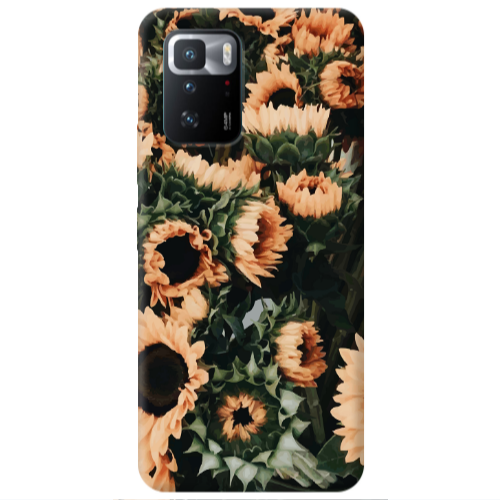 Xiaomi Poco X3 GT Sunflowers Transparent Silicone TPU Θήκη