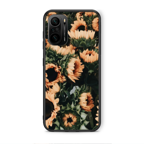 Xiaomi Poco F3 Sunflowers Black Glossy Θήκη