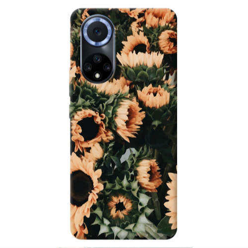 Huawei Nova 9 Sunflowers Transparent Silicone TPU Θήκη