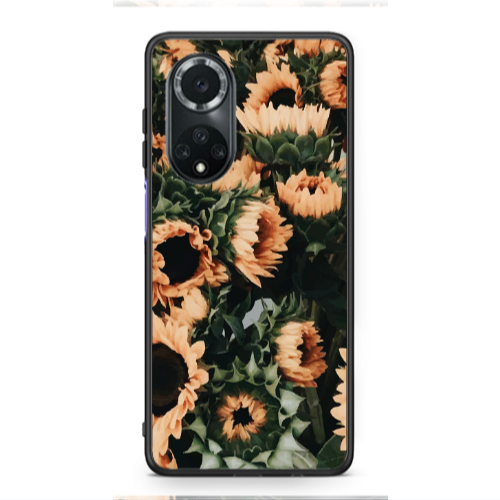Huawei Nova 9 Sunflowers Black Glossy Θήκη