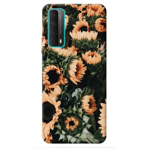 Huawei P Smart 2021 Sunflowers Transparent Silicone TPU Θήκη