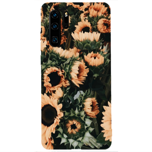 Huawei P30 Pro Sunflowers Transparent Silicone TPU Θήκη