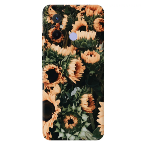 Xiaomi Redmi 12C Sunflowers Transparent Silicone TPU Θήκη