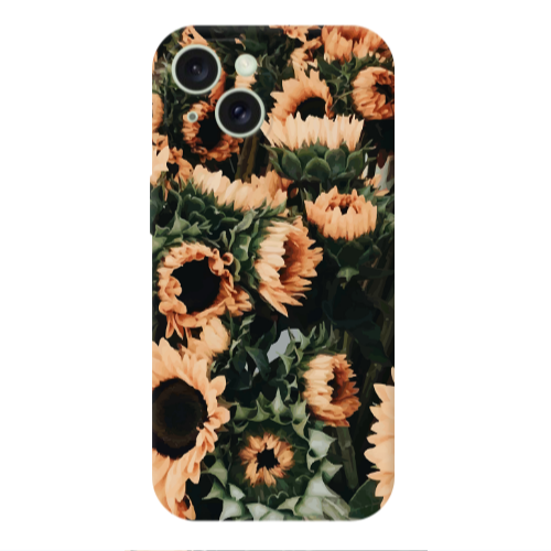 Apple iPhone 15 Sunflowers Transparent Silicone TPU Θήκη
