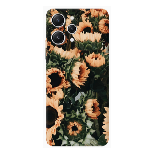 Xiaomi Redmi 12 Sunflowers Transparent Silicone TPU Θήκη