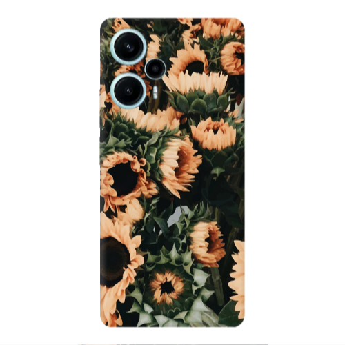 Xiaomi Poco F5 Sunflowers Transparent Silicone TPU Θήκη