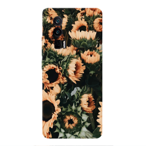 Xiaomi Poco F5 Pro Sunflowers Transparent Silicone TPU Θήκη