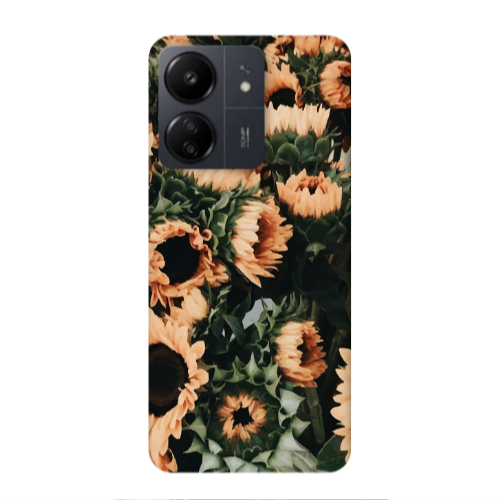 Xiaomi Redmi 13C Sunflowers Transparent Silicone TPU Θήκη