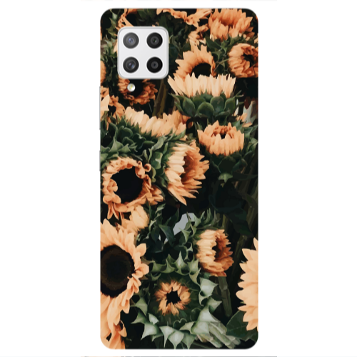 Samsung A42 5G Sunflowers Transparent Silicone TPU Θήκη