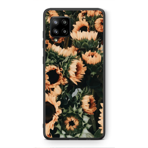 Samsung A42 5G Sunflowers Black Glossy Θήκη