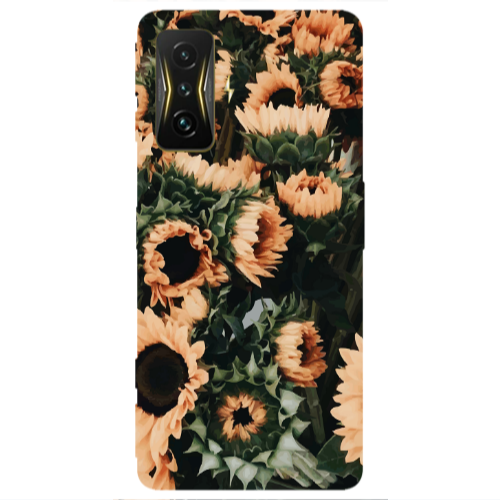 Xiaomi Poco F4 Gt Sunflowers Transparent Silicone TPU Θήκη