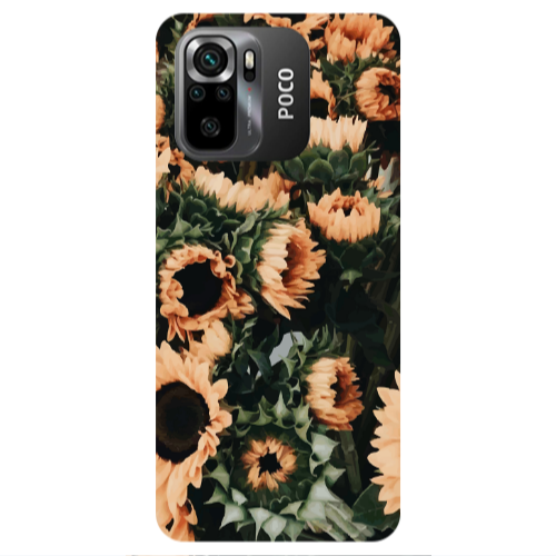 Xiaomi Poco M5 s Sunflowers Transparent Silicone TPU Θήκη