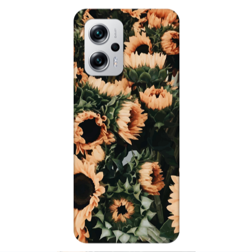 Xiaomi Poco X4 GT Sunflowers Transparent Silicone TPU Θήκη