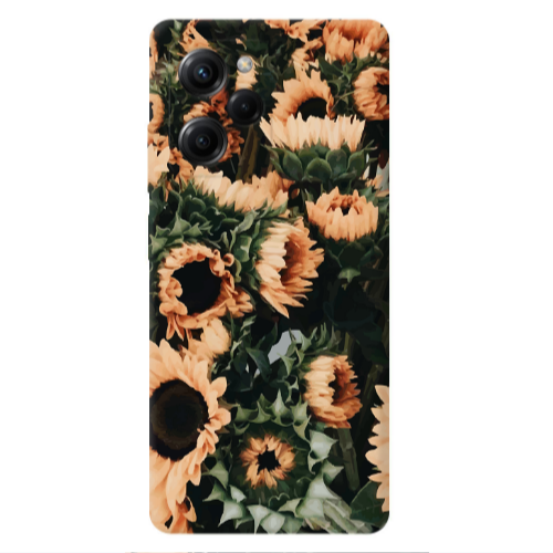 Xiaomi Poco X5 Pro Sunflowers Transparent Silicone TPU Θήκη