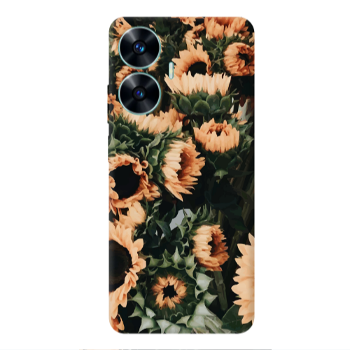 Realme C55 Sunflowers Transparent Silicone TPU Θήκη