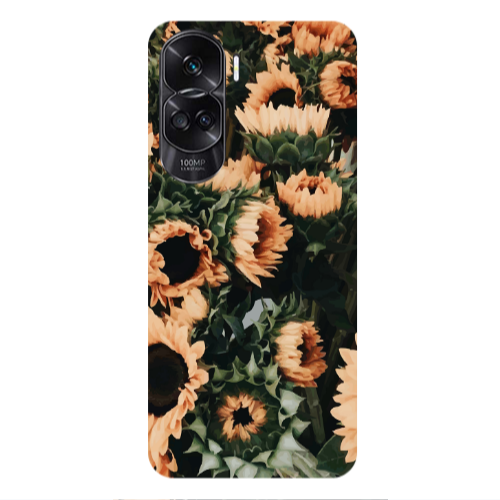 Honor 90 Lite 5G Sunflowers Transparent Silicone TPU Θήκη