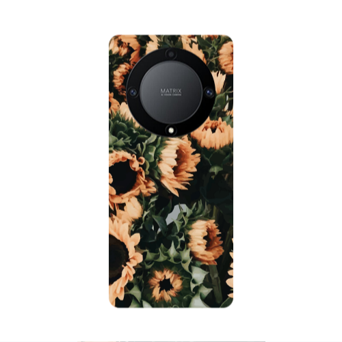 Honor Magic5 Lite 5G Sunflowers Transparent Silicone TPU Θήκη