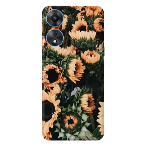 Oppo A 98 Sunflowers Transparent Silicone TPU Θήκη