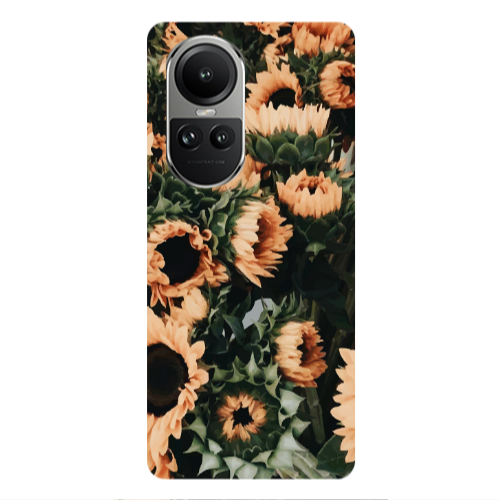 Oppo Reno10 5G Sunflowers Transparent Silicone TPU Θήκη