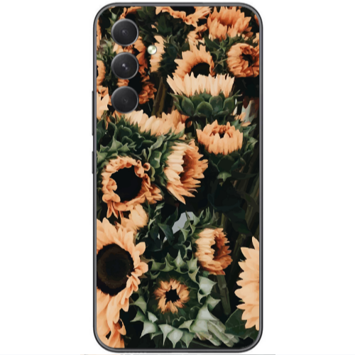 Samsung Galaxy A25 Sunflowers Transparent Silicone TPU Θήκη