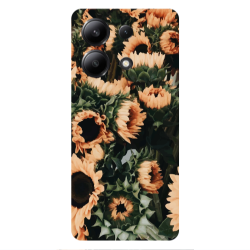 Xiaomi Redmi Note 13 4G Sunflowers Transparent Silicone TPU Θήκη