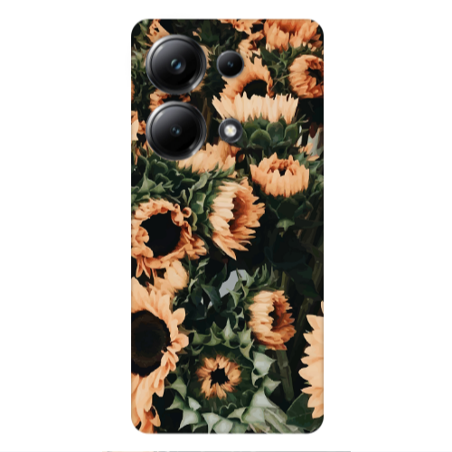 Xiaomi Poco M6 Pro 4G Sunflowers Transparent Silicone TPU Θήκη