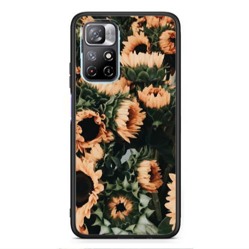 Xiaomi Poco M4 Pro 5G Sunflowers Black Glossy Θήκη
