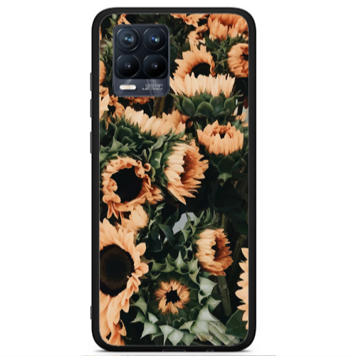 Realme 8 i Sunflowers Black Glossy Θήκη