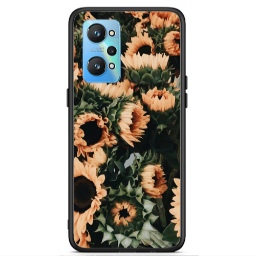 Realme Gt Neo 2 Sunflowers Black Glossy Θήκη