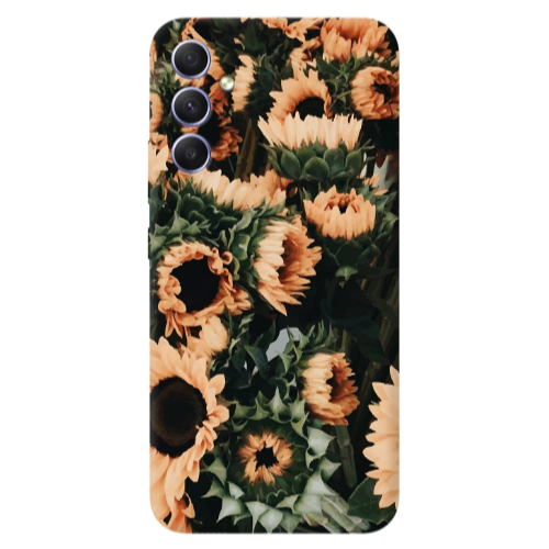 Samsung A16 Sunflowers Transparent Silicone TPU Θήκη
