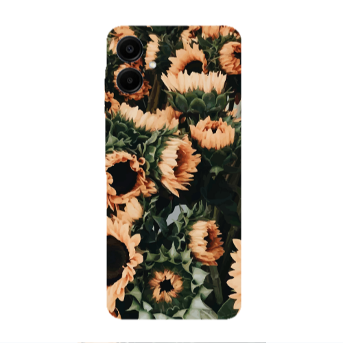 Samsung A06 Sunflowers Transparent Silicone TPU Θήκη