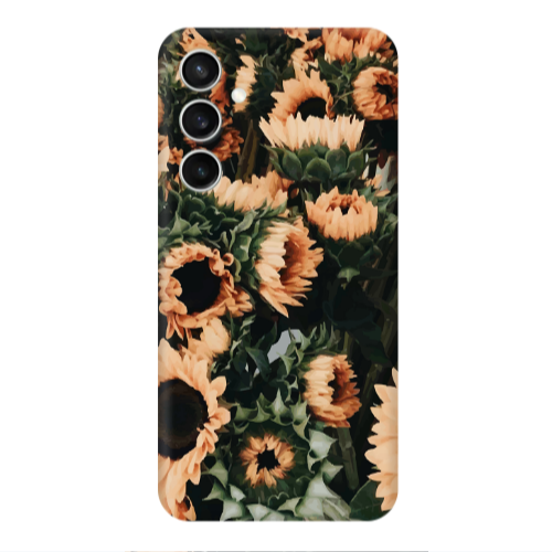 Samsung S24 FE Sunflowers Transparent Silicone TPU Θήκη