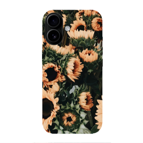 Apple Iphone 16 Sunflowers Transparent Silicone TPU Θήκη