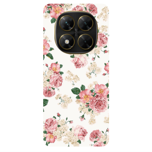 Xiaomi Poco X7 Pink Flowers 2 Transparent Silicone TPU Θήκη