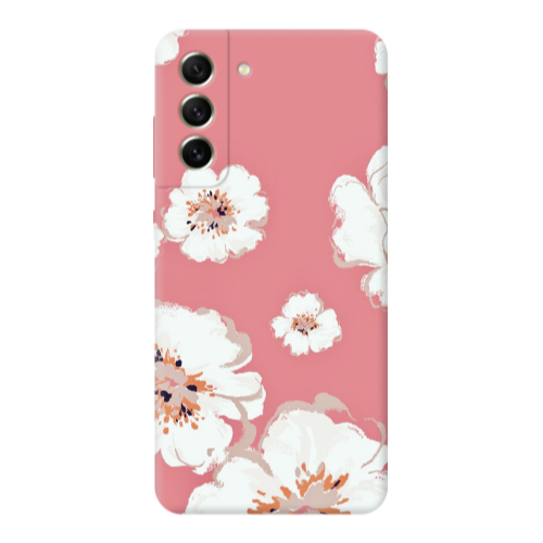 Samsung S22 Plus White Flowers Transparent Silicone TPU Θήκη
