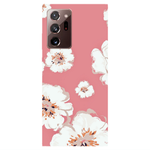 Samsung Note 20 Ultra White Flowers Transparent Silicone TPU Θήκη