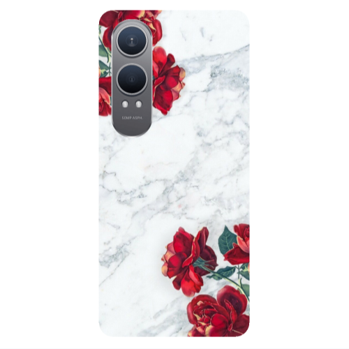 Oneplus Nord Ce 4 lite Marble and roses Transparent Silicone TPU Θήκη
