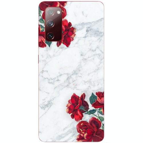 Samsung S20 FE Marble and roses Transparent Silicone TPU Θήκη