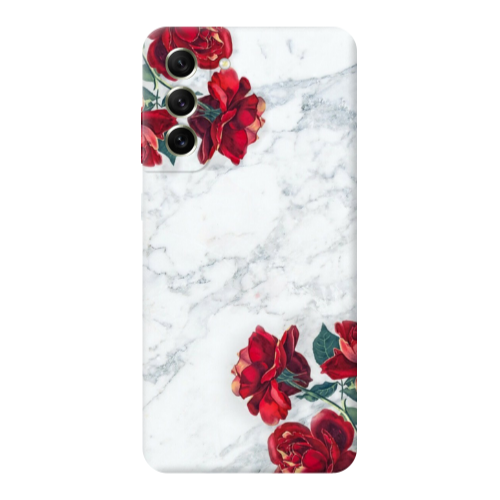 Samsung S21 Marble and roses Transparent Silicone TPU Θήκη