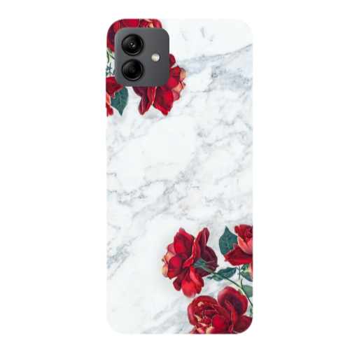 Samsung A04 Marble and roses Transparent Silicone TPU Θήκη