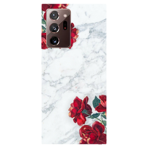 Samsung Note 20 Ultra Marble and roses Transparent Silicone TPU Θήκη