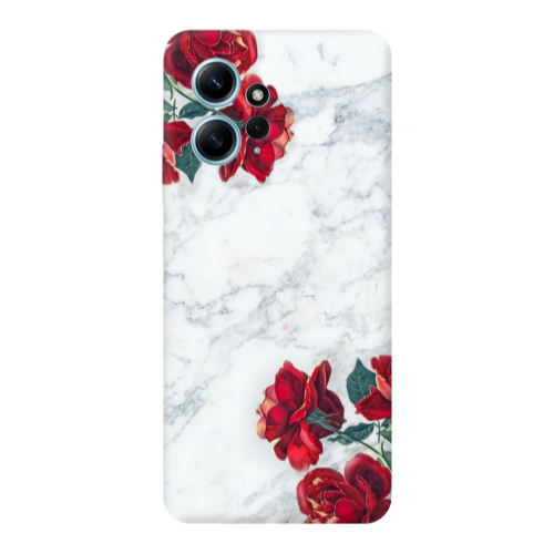 Xiaomi Redmi Note 12 4G Marble and roses Transparent Silicone TPU Θήκη