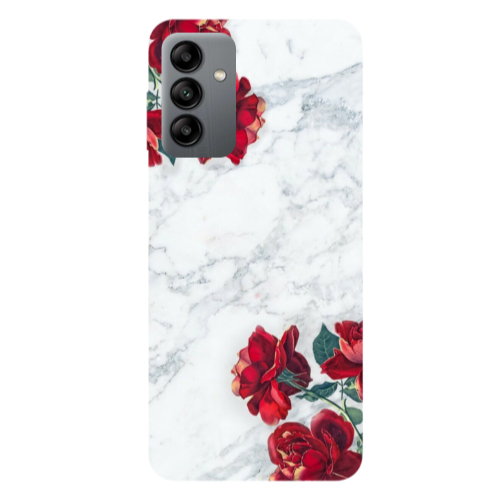Samsung A13 5G Marble and roses Transparent Silicone TPU Θήκη