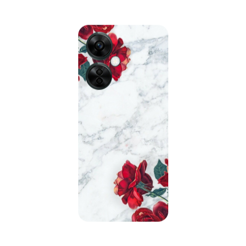 Oneplus Nord CE 3 Lite 5G Marble and roses Transparent Silicone TPU Θήκη