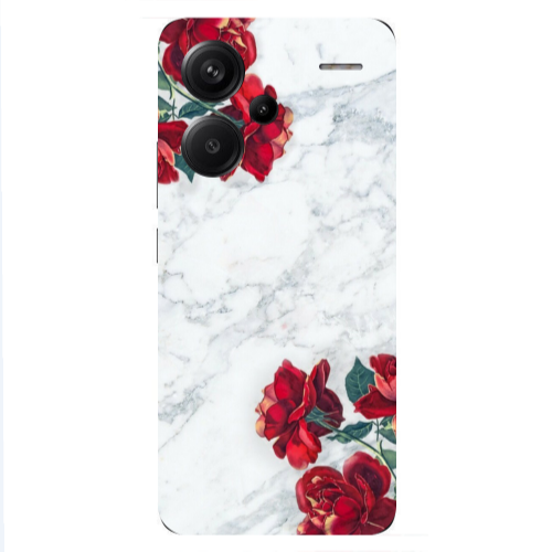 Xiaomi Redmi Note 13 Pro+ 5G  Marble and roses Transparent Silicone TPU Θήκη