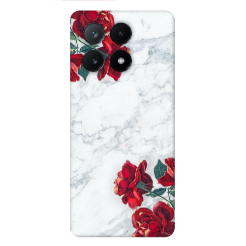 Xiaomi Poco X6Pro 5G Marble and roses Transparent Silicone TPU Θήκη