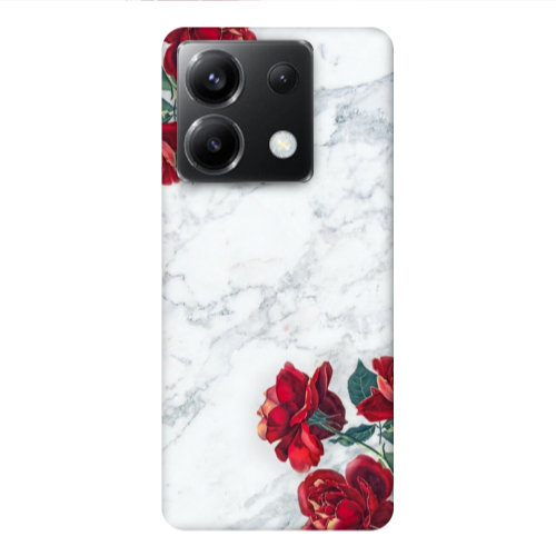 Xiaomi Poco X6 5G Marble and roses Transparent Silicone TPU Θήκη
