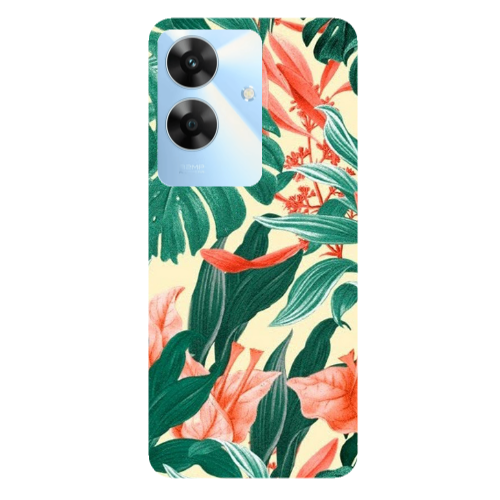 Realme Note 60 Tropic Laves Transparent Silicone TPU Θήκη